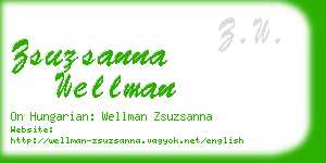 zsuzsanna wellman business card